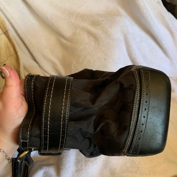 Black Signature “C” Fabric & Leather Coach Satchel - Picture 11 of 16